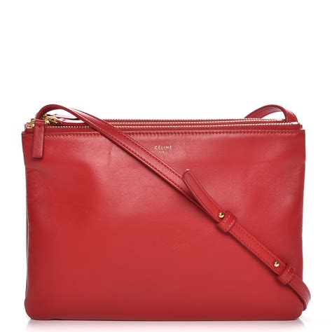 celine trio crossbody bag red